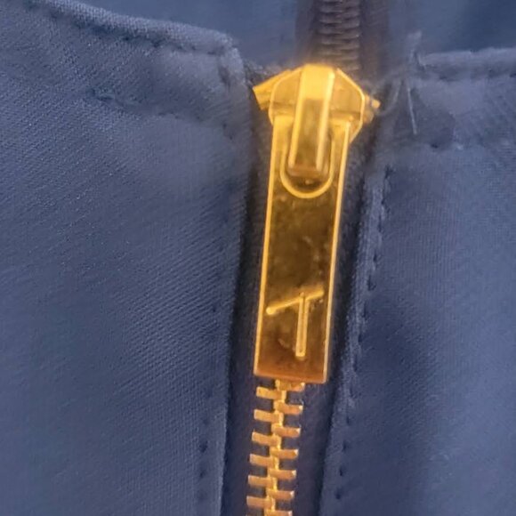 NWT - Taylor Cobalt Blue Plus Dress Gold Zip A-Line Cap Sleeve - Size 18W - Picture 4 of 8